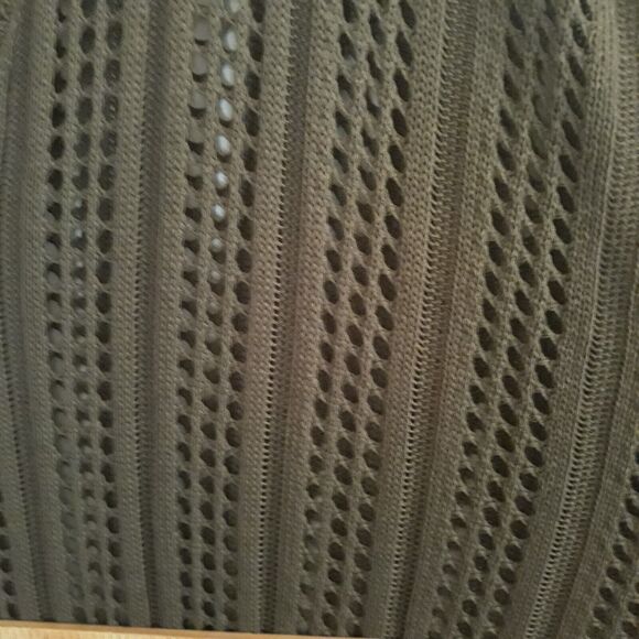 Pink Queen Crocket Cardigan Sweater Womens Large Green Long Sleeve V Neck Loose - Picture 7 of 12